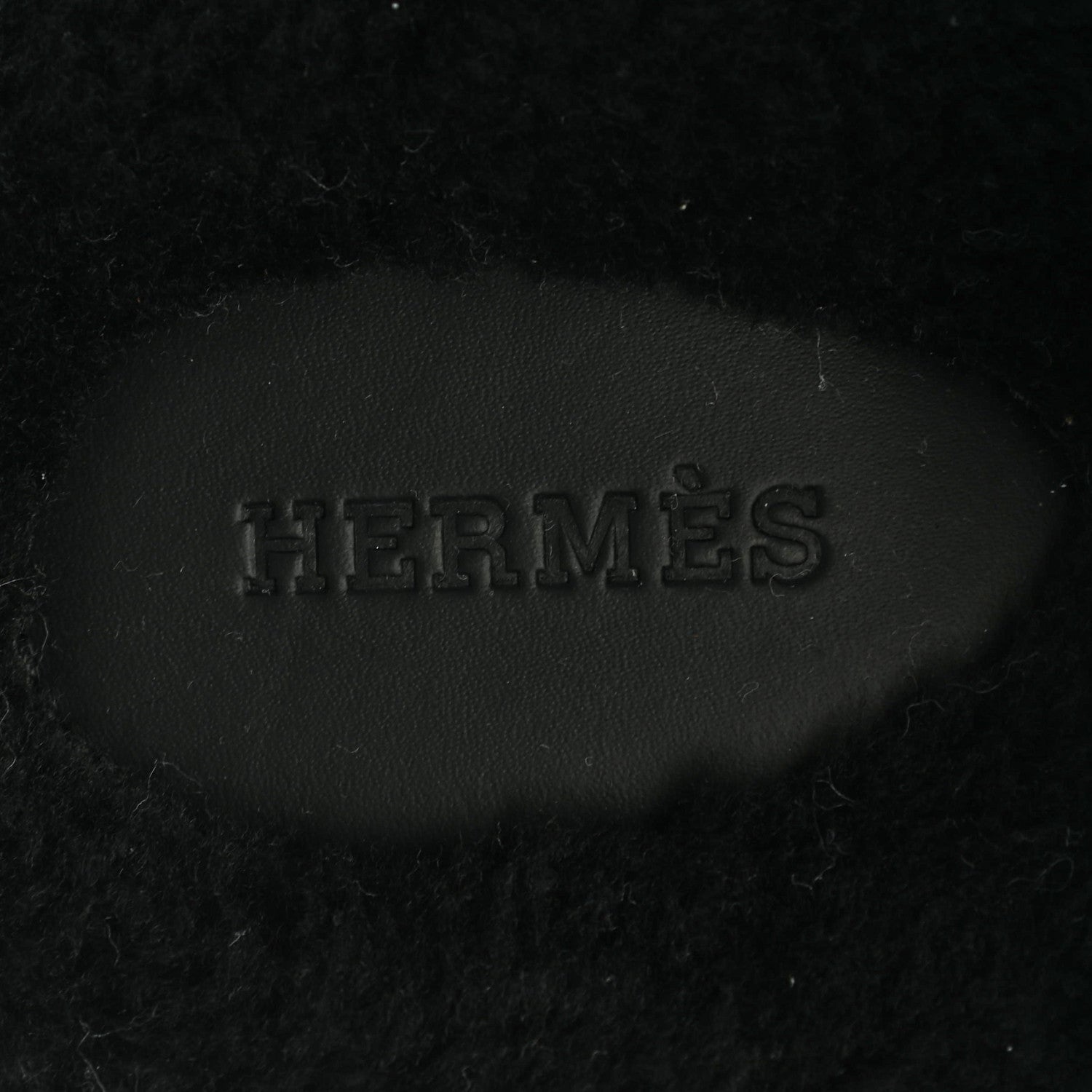 Hermes Calfskin Woolskin Womens Chypre Sandals 37.5 Black 7 of 10