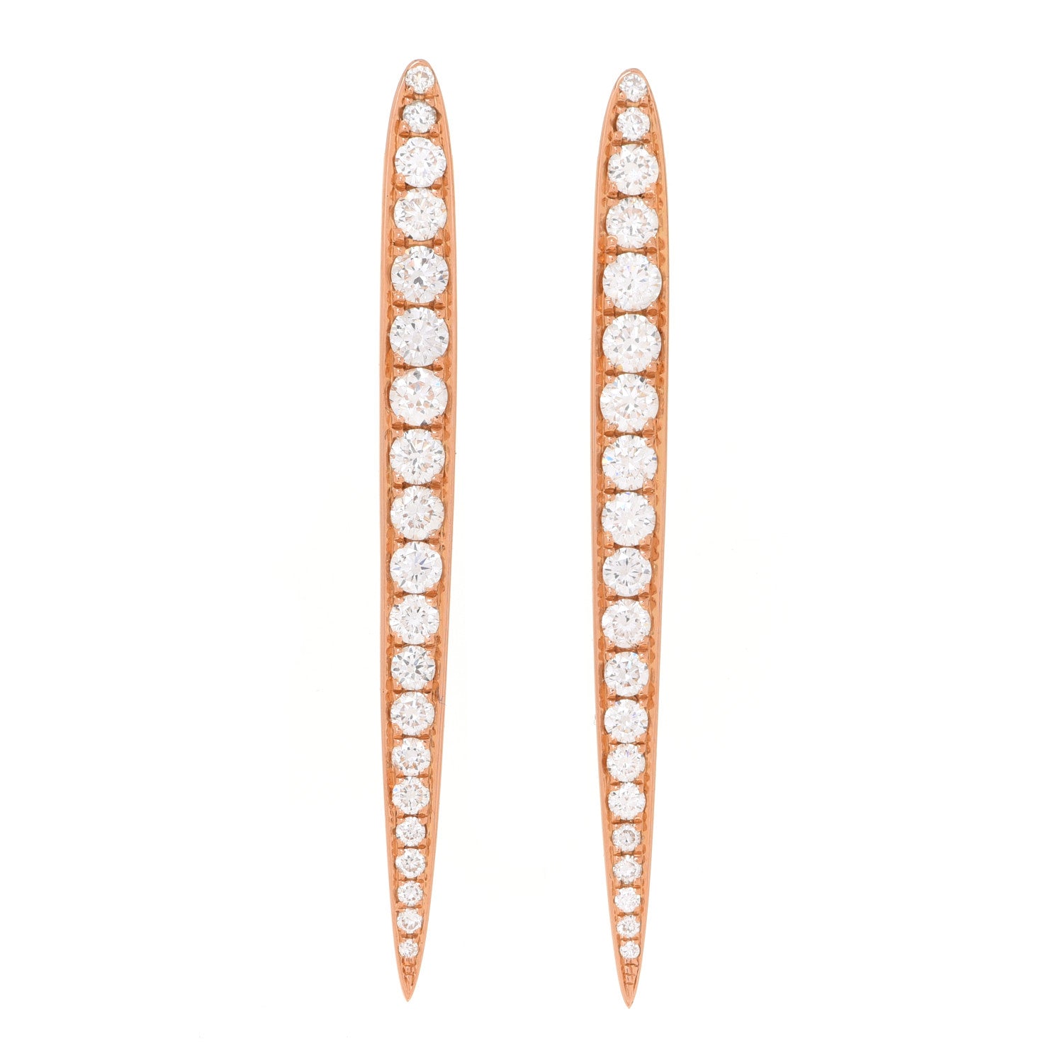 Anita Ko 18K Rose Gold Diamond Spear Earrings 1 of 4