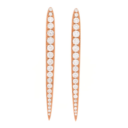 Anita Ko 18K Rose Gold Diamond Spear Earrings 1 of 4
