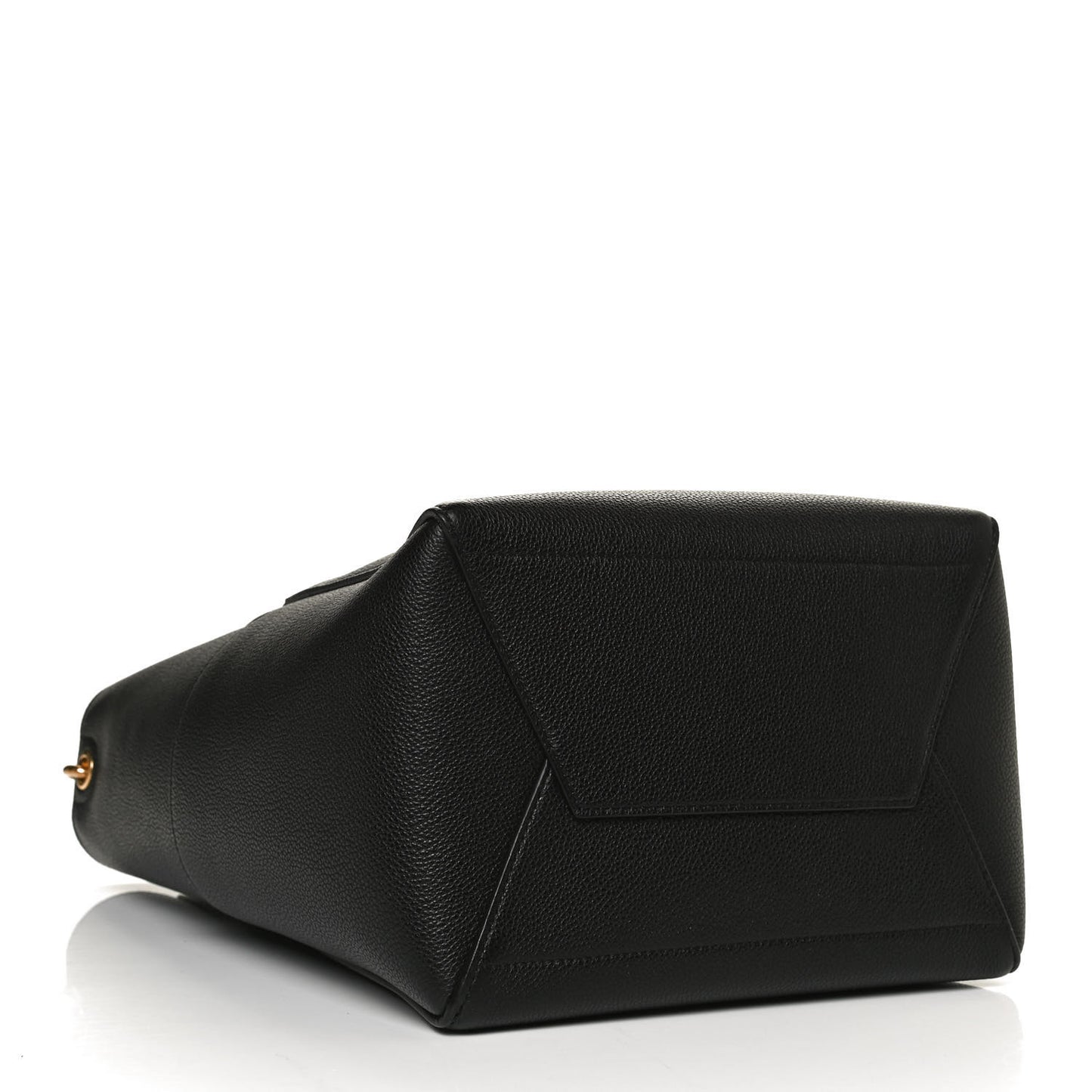 Soft Grained Calfskin Sangle Bucket Bag Black