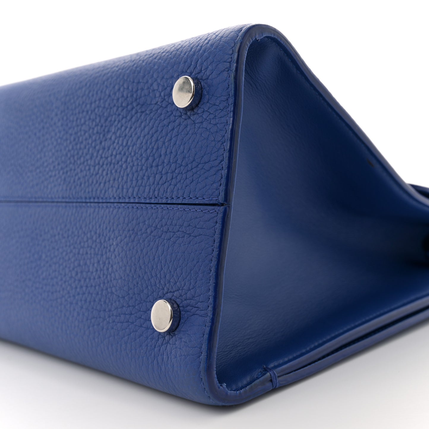 Grained Calfskin Medium Diorever Flap Blue