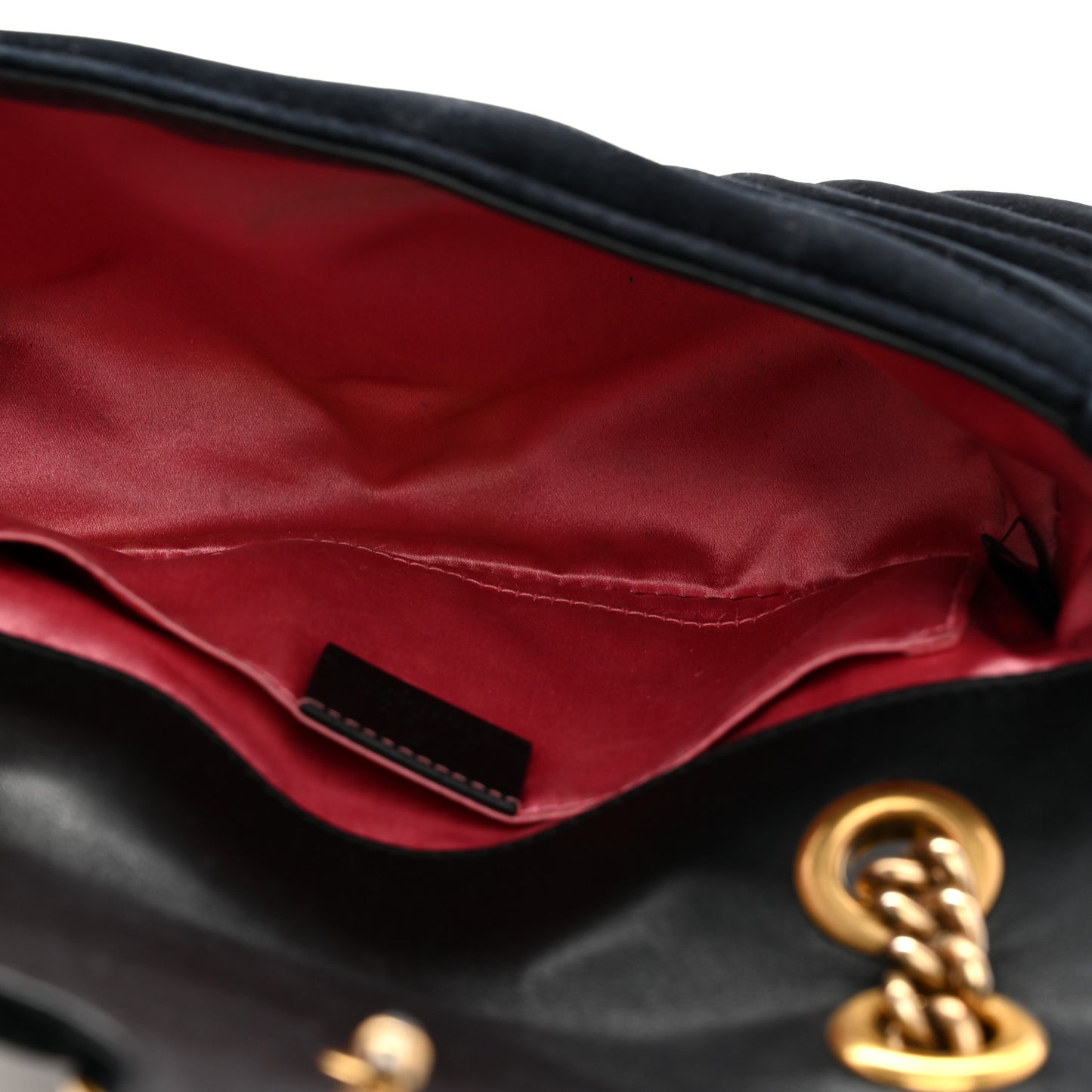 Velvet Matelasse Mini GG Marmont Shoulder Bag Black