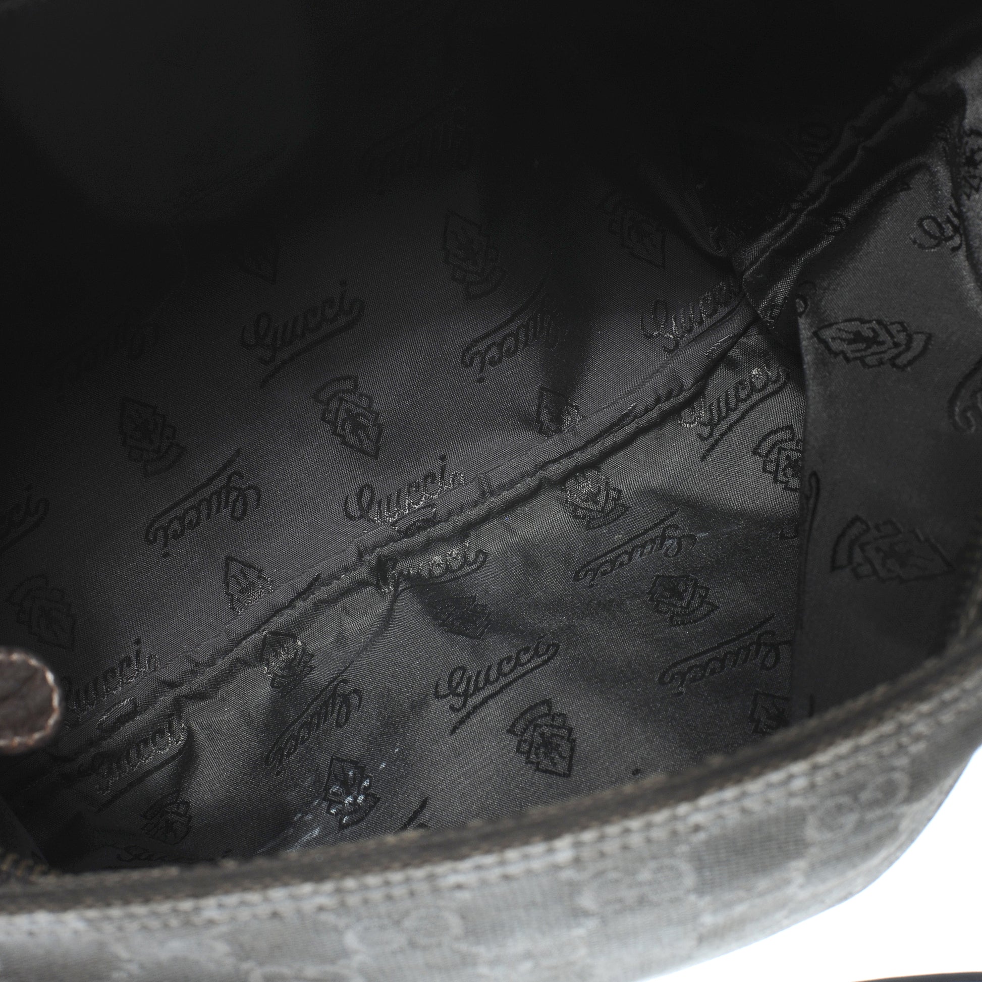 Gucci Monogram Medium Flat Messenger Bag Dark Brown 9 of 9