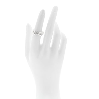 Hermes Sterling Silver PM Chaine d'Ancre Enchainee Band Ring 52 6 2 of 5