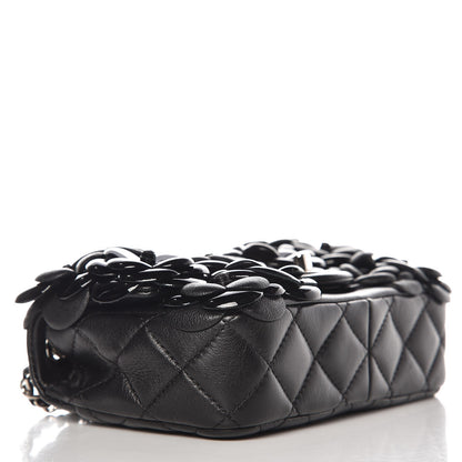 Chanel Lambskin Patent Mini Camellia Flap Black 4 of 8