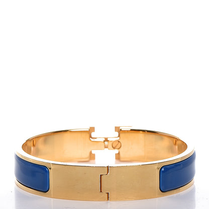 Hermes Narrow Enamel Clic Clac H Bracelet PM Bleu Intense 3 of 5
