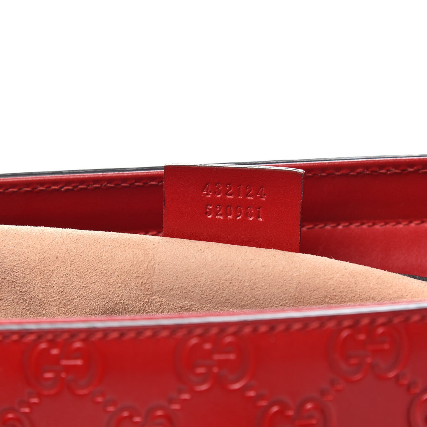 Guccissima Small Zippered Bucket Tote Hibiscus Red