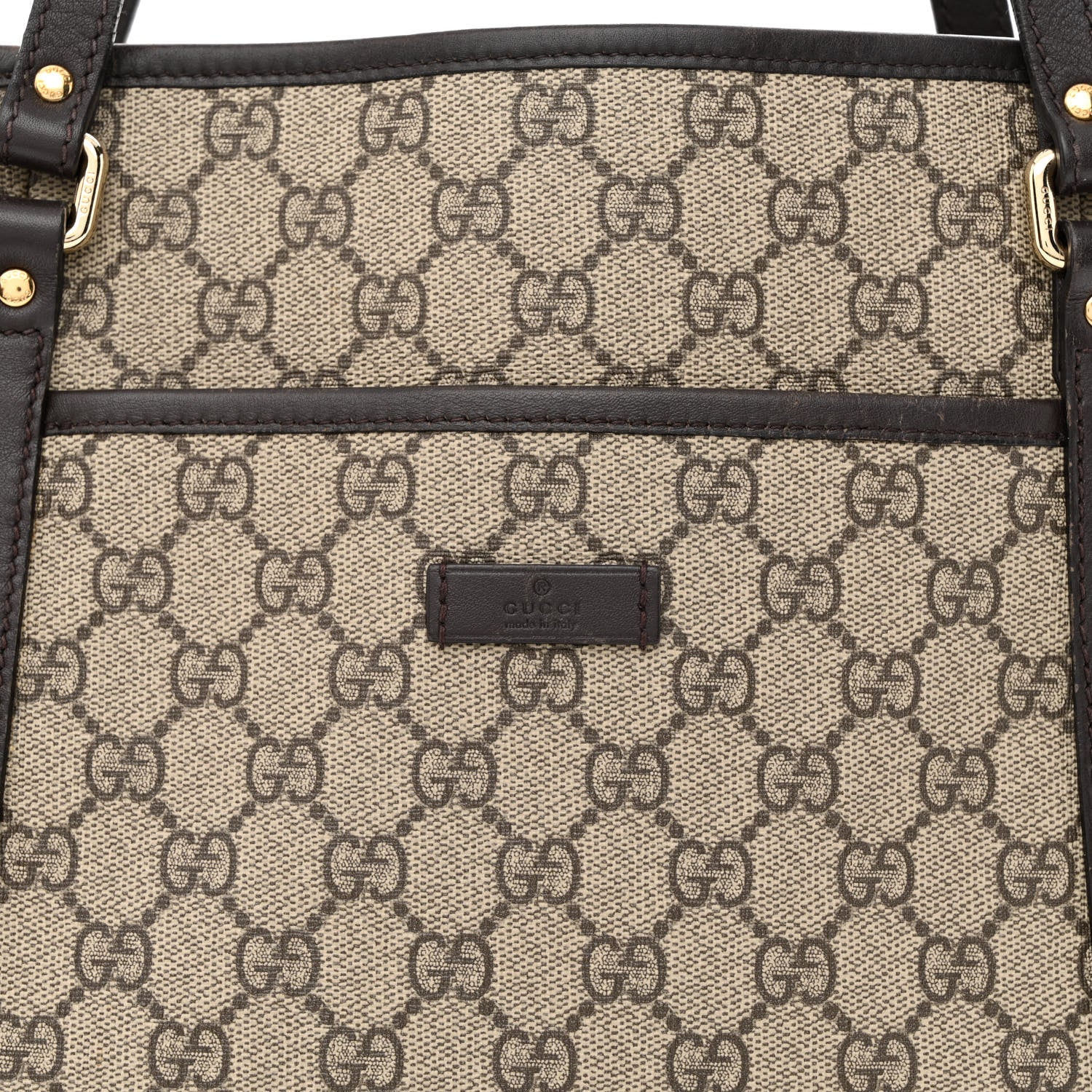 Gucci GG Supreme Monogram Medium Joy Tote Dark Brown 8 of 13