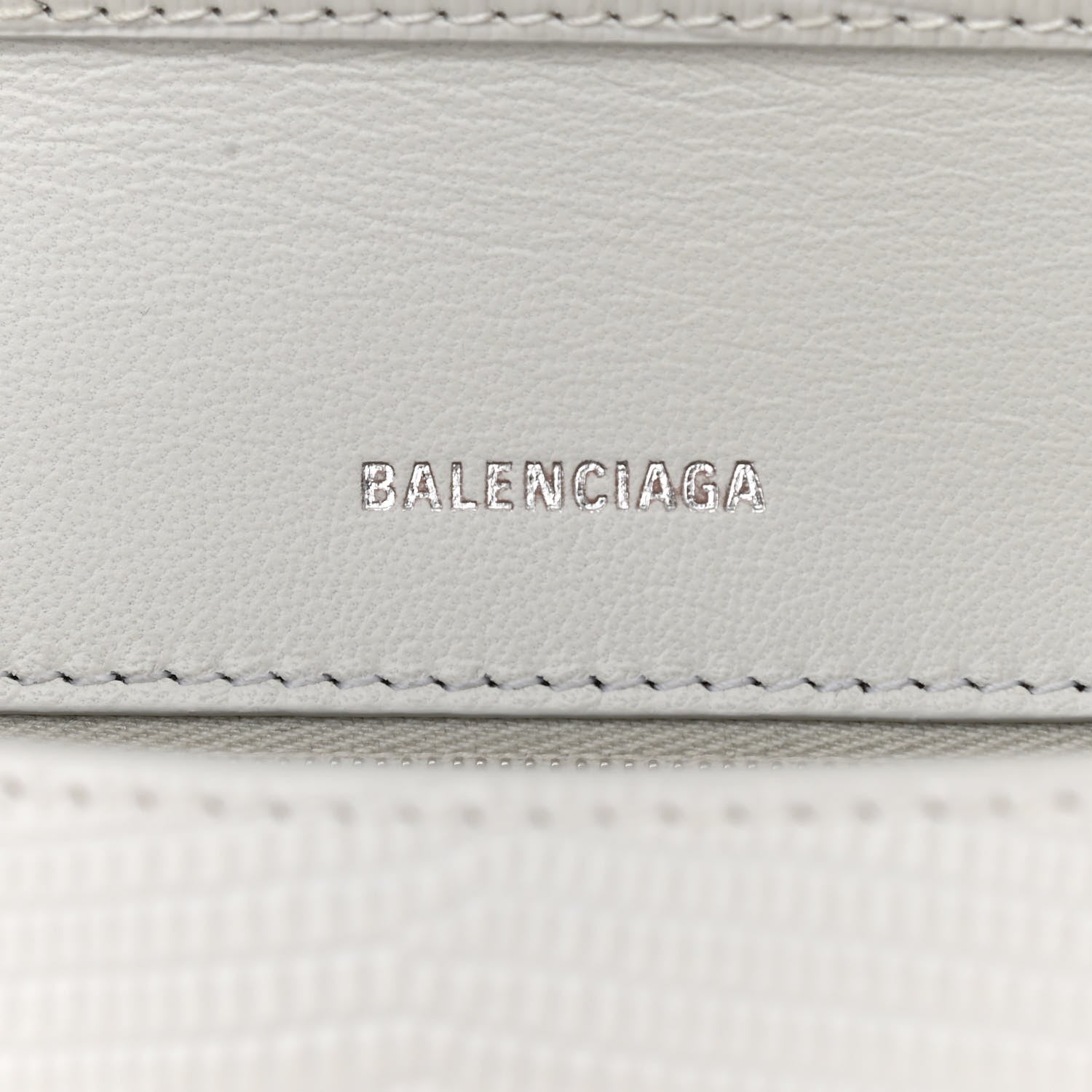 Balenciaga Patent Calfskin Lizard Embossed Medium Ghost Shoulder Bag Optic White 6 of 12