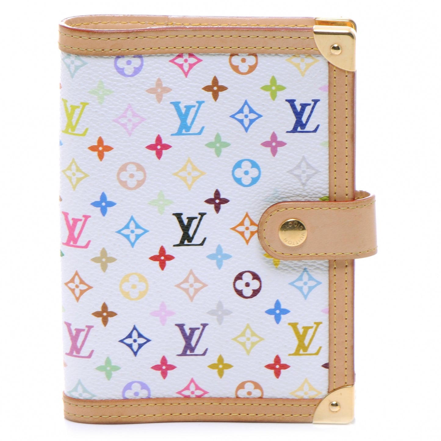 Monogram Multicolor Small Ring Agenda Cover White