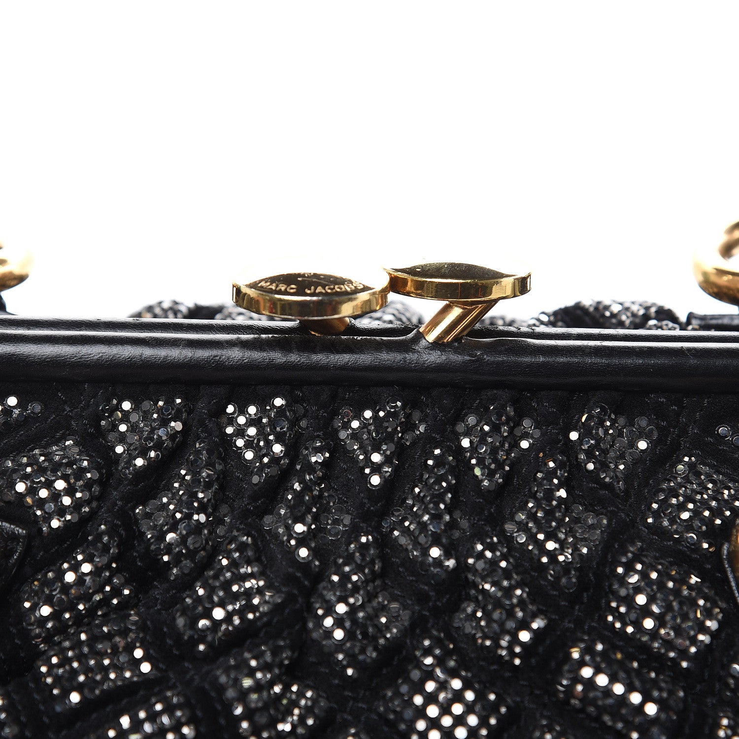 Marc Jacobs Suede Crystal Quilted Stam Black 14 of 18