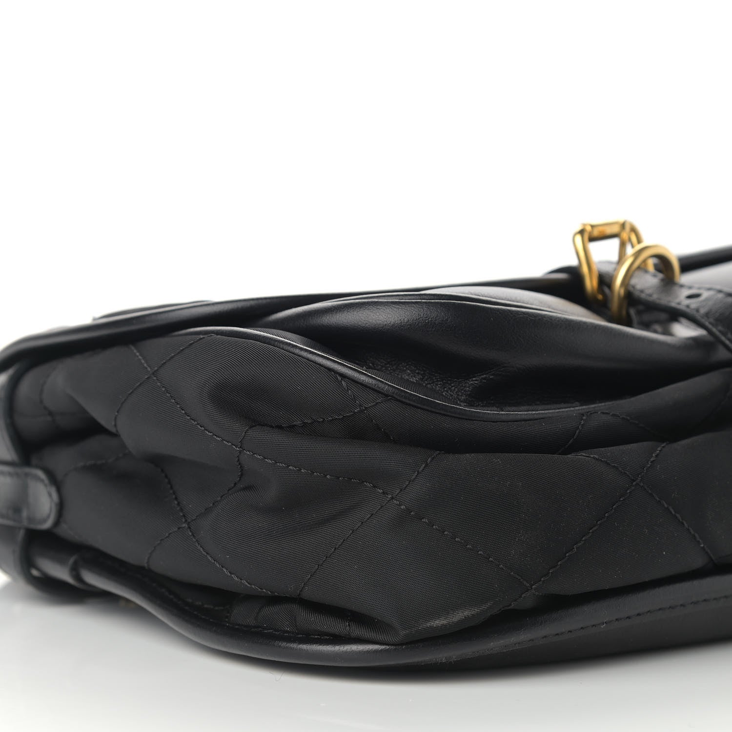 Prada Tessuto Nylon City Calfskin Quilted Crossbody Black 7 of 13