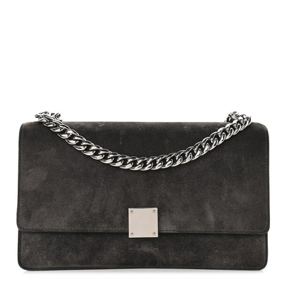 Celine Suede Small Case Chain Flap Grey 1 of 12