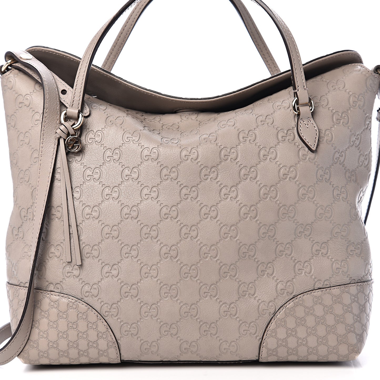 Guccissima Medium Bree Foldover Tote Nude