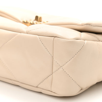 Chanel Goatskin Quilted Medium Chanel 19 Flap Beige 10 of 11