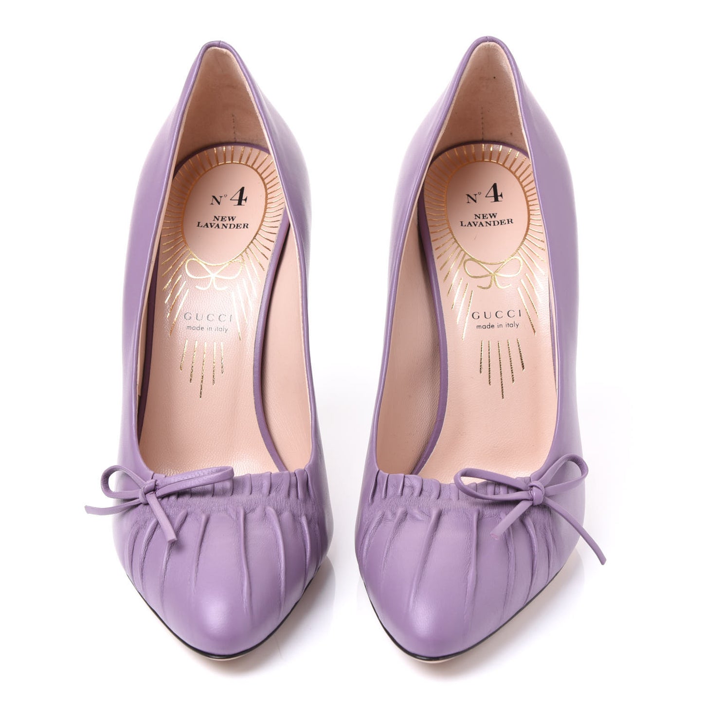 Nappa Bow High Heel Pumps 36 New Lavender