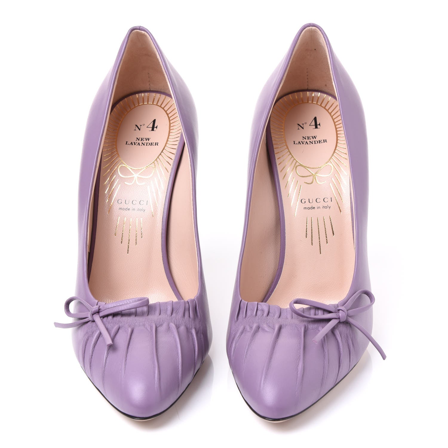 Gucci Nappa Bow High Heel Pumps 36 New Lavender 3 of 7