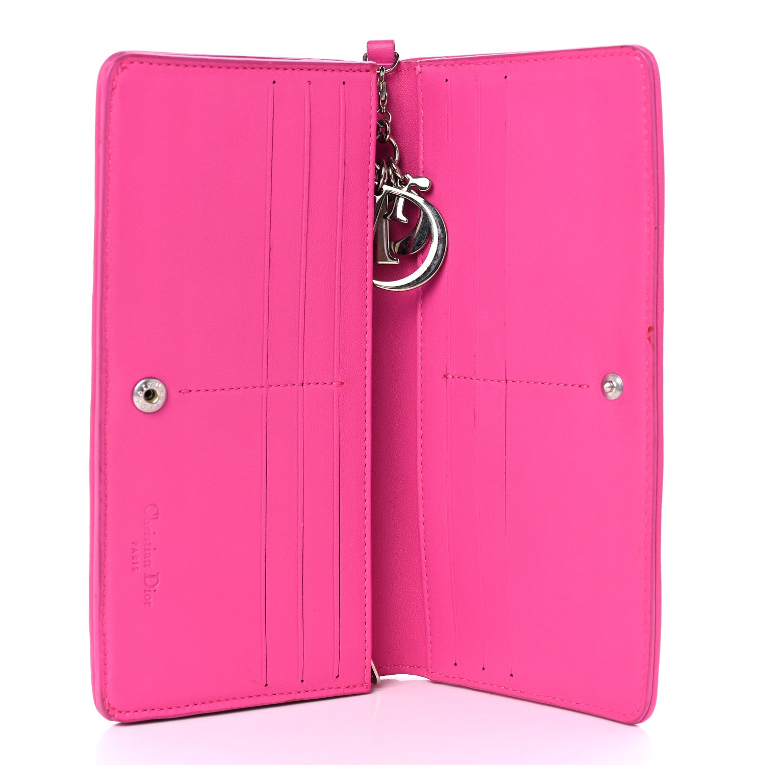 Christian Dior Lambskin Cannage Lady Dior Wallet Organizer Rose Sorbet 5 of 10