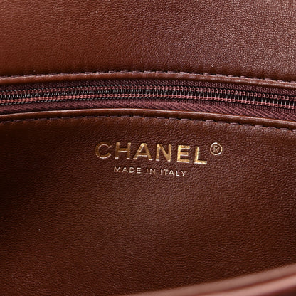 Chanel Shearling Lambskin Quilted Furry Coco Flap Beige Dark Brown 6 of 11