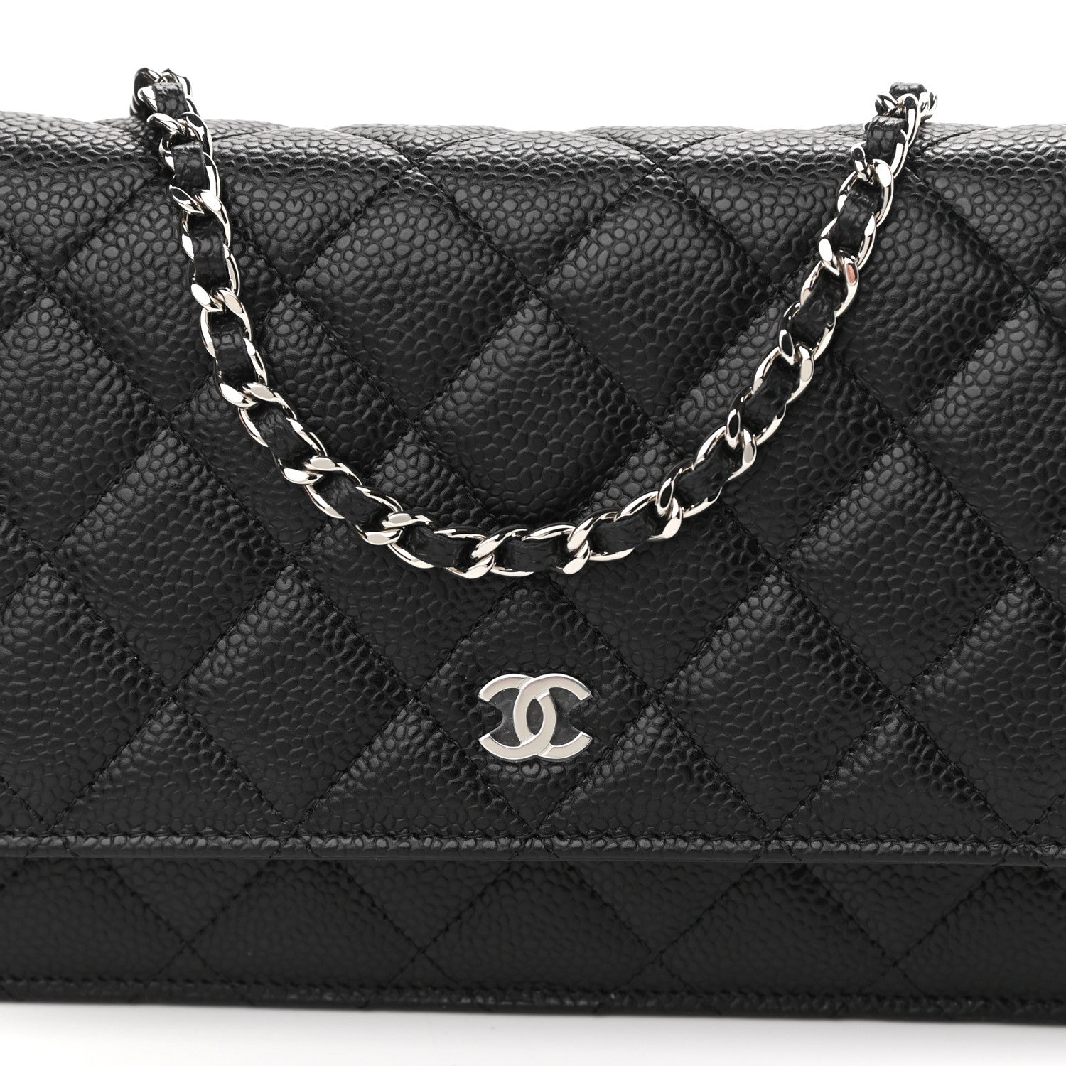 Chanel Caviar Quilted Wallet On Chain WOC Black 9 of 12