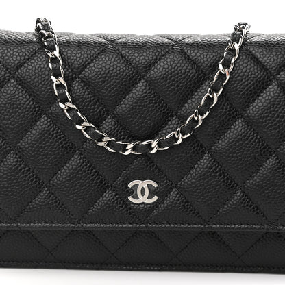 Chanel Caviar Quilted Wallet On Chain WOC Black 9 of 12