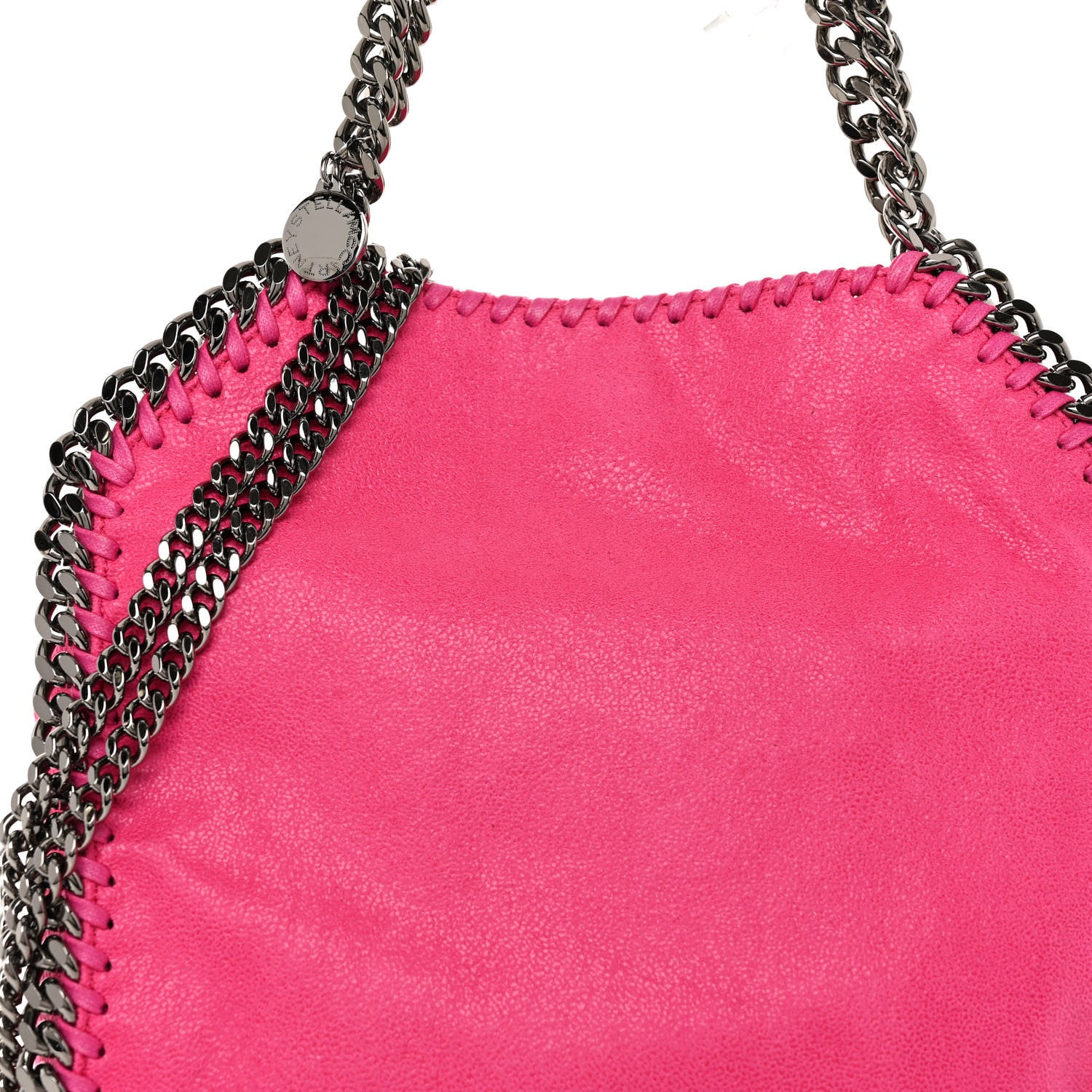 Stella McCartney Shaggy Deer Mini Falabella Fold Over Tote Hot Pink 7 of 9