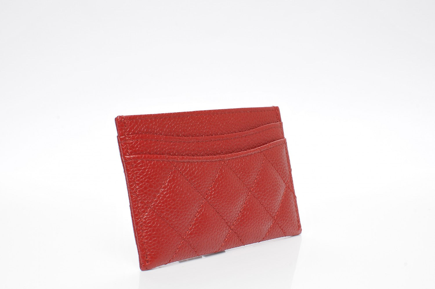 Chanel Caviar Quilted Card Holder Red 3 of 8