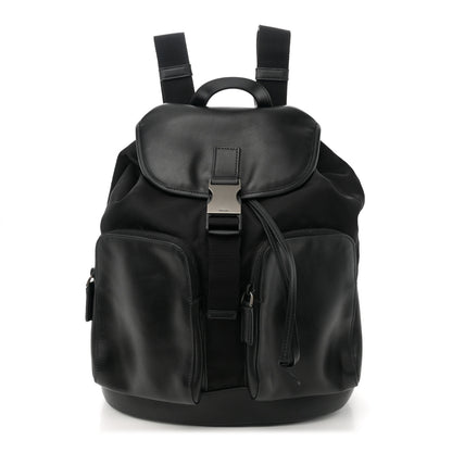 Prada Tessuto Nylon Soft Calfskin Pocket Backpack Black 1 of 11