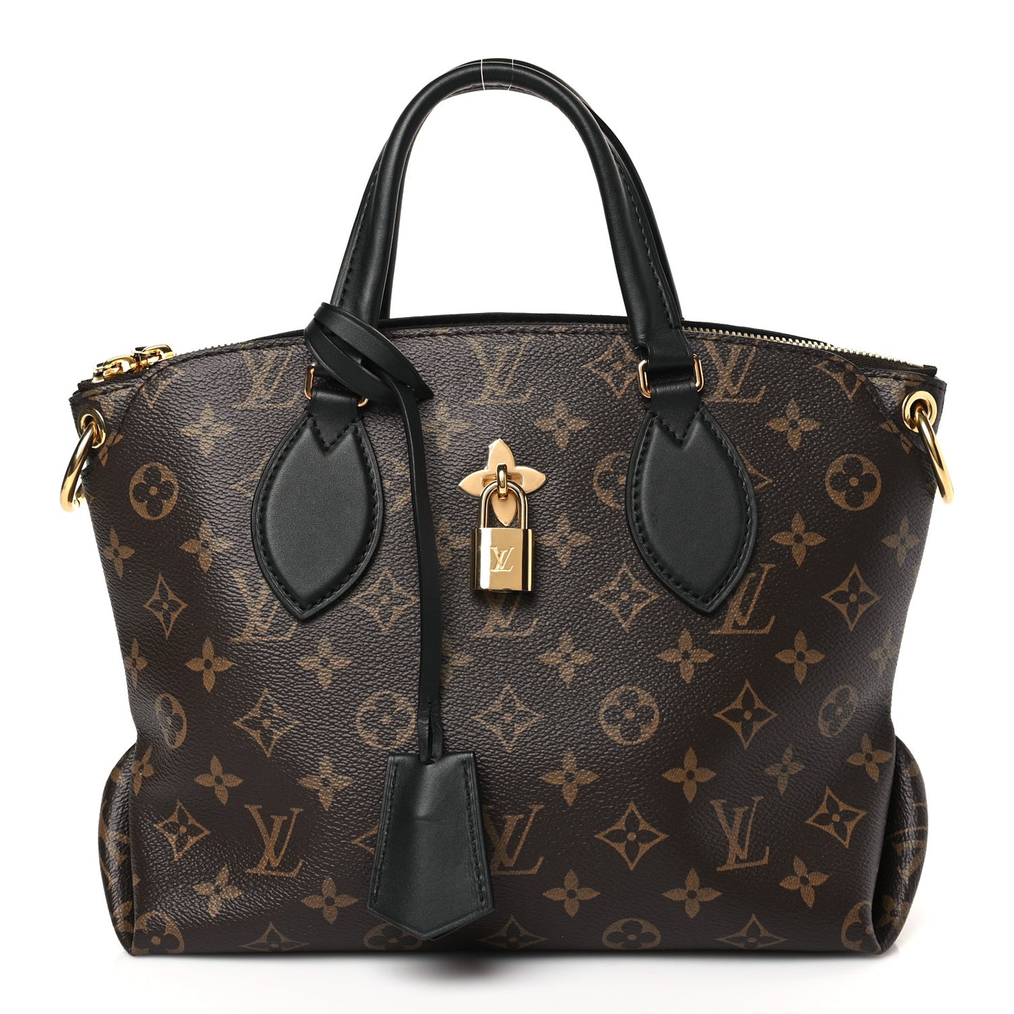 Monogram Flower Zipped Tote PM Black