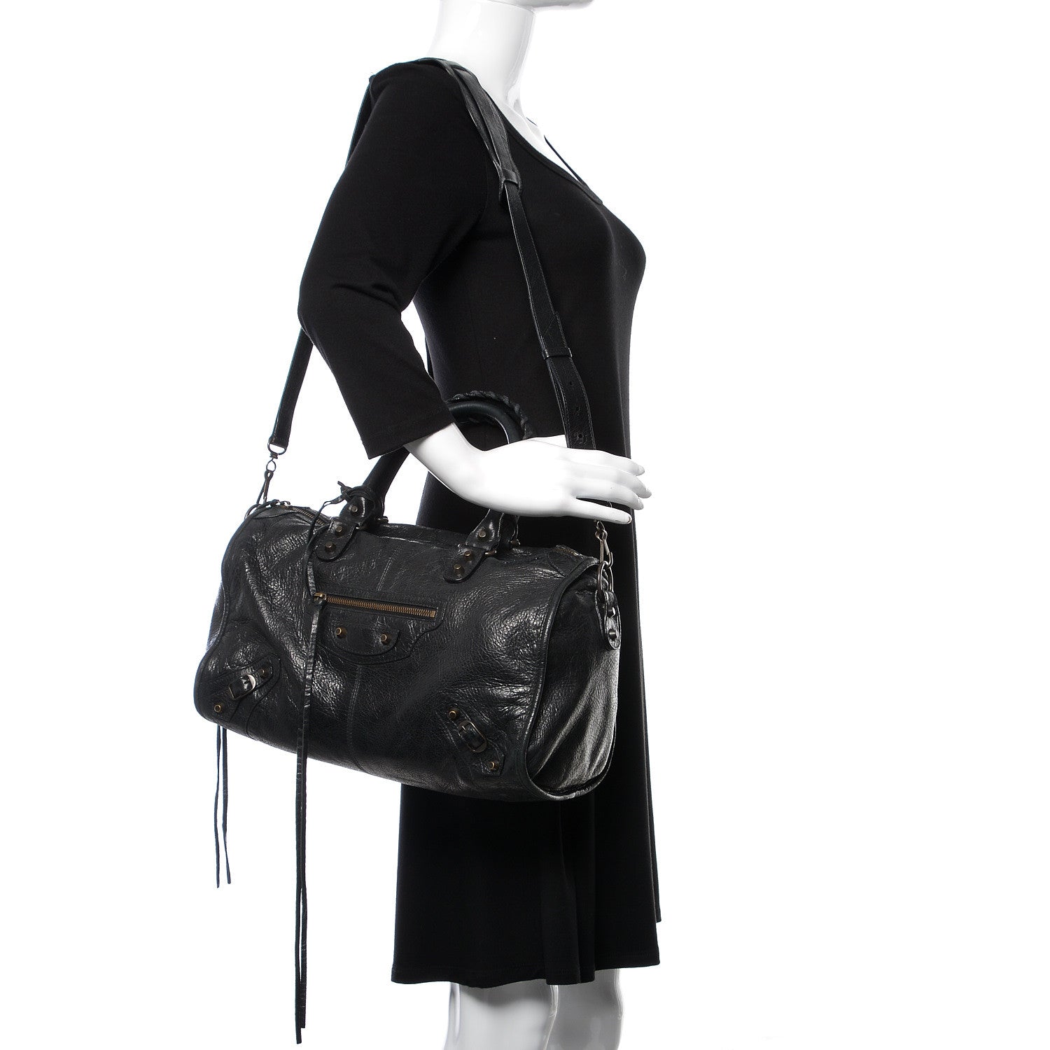 Balenciaga Agneau Classic Hardware Maxi Twiggy Black 2 of 11