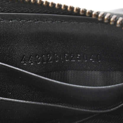 Gucci Calfskin Matelasse GG Marmont Zip Around Wallet Black 6 of 8