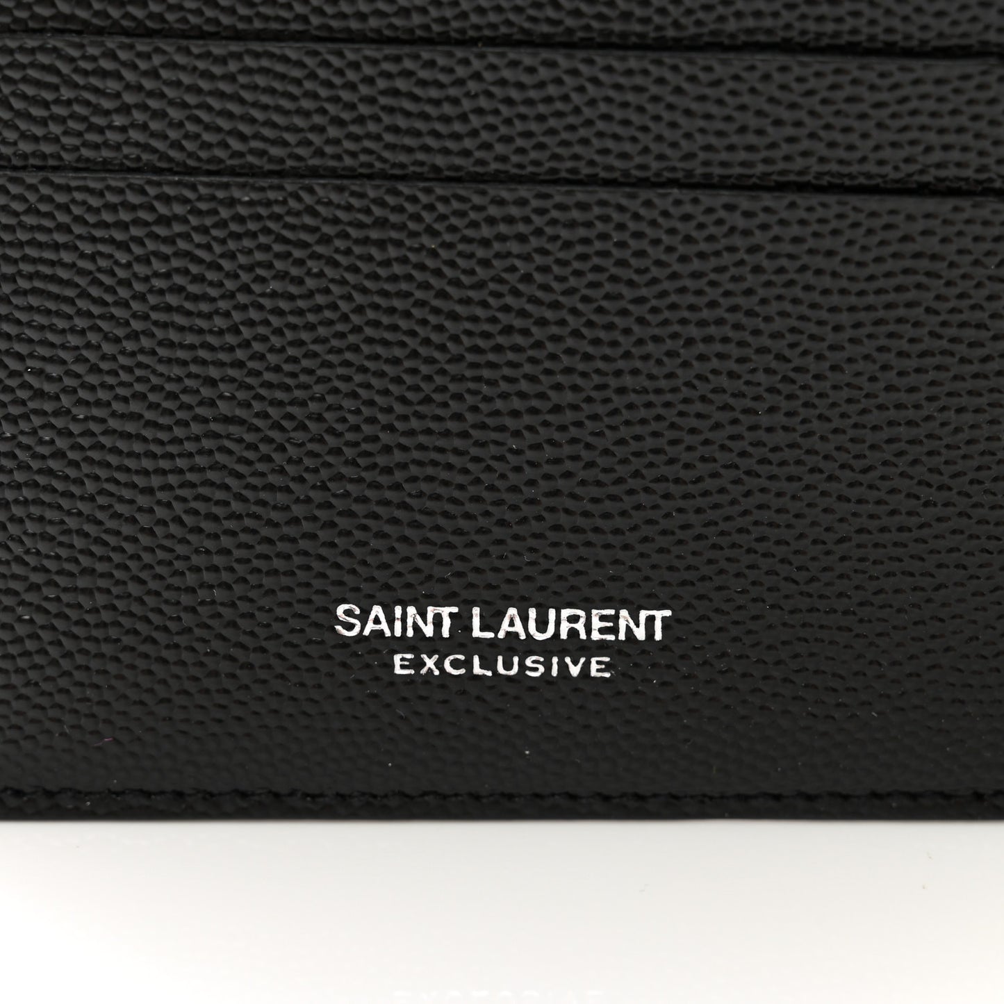 Grained Calfskin Zip Pouch Card Holder Black