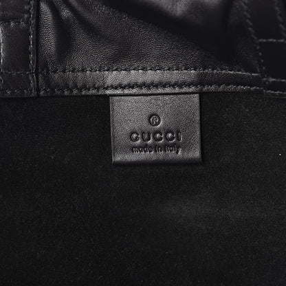 Gucci Calfskin Logo Drawstring Backpack Black 7 of 11