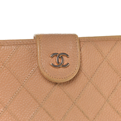 Chanel Caviar Diamond Stitched French Wallet Beige 15 of 15