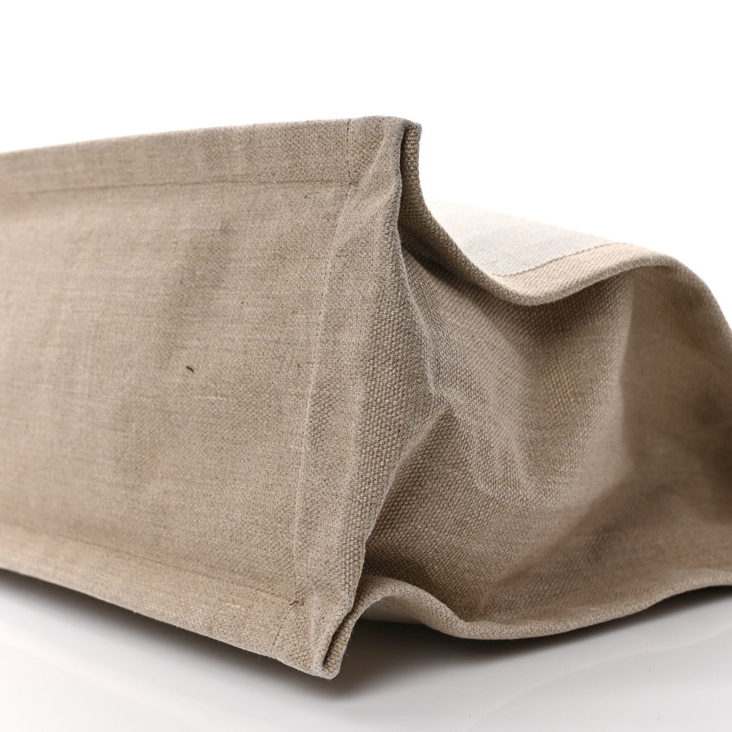 Linen Calfskin Rive Gauche Tote Optic White