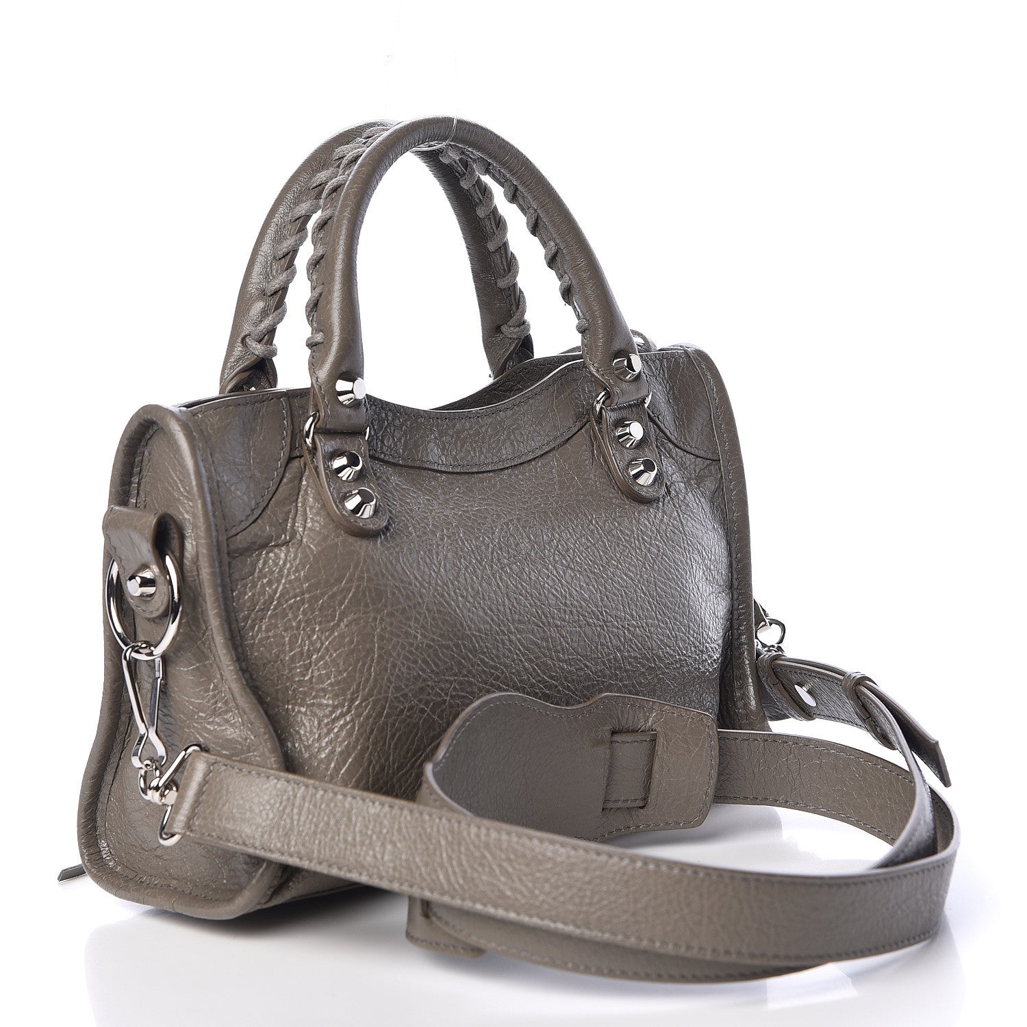 Balenciaga Agneau Classic Silver Hardware Mini City Beige Liege 4 of 13