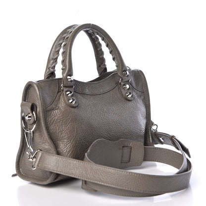 Balenciaga Agneau Classic Silver Hardware Mini City Beige Liege 4 of 13