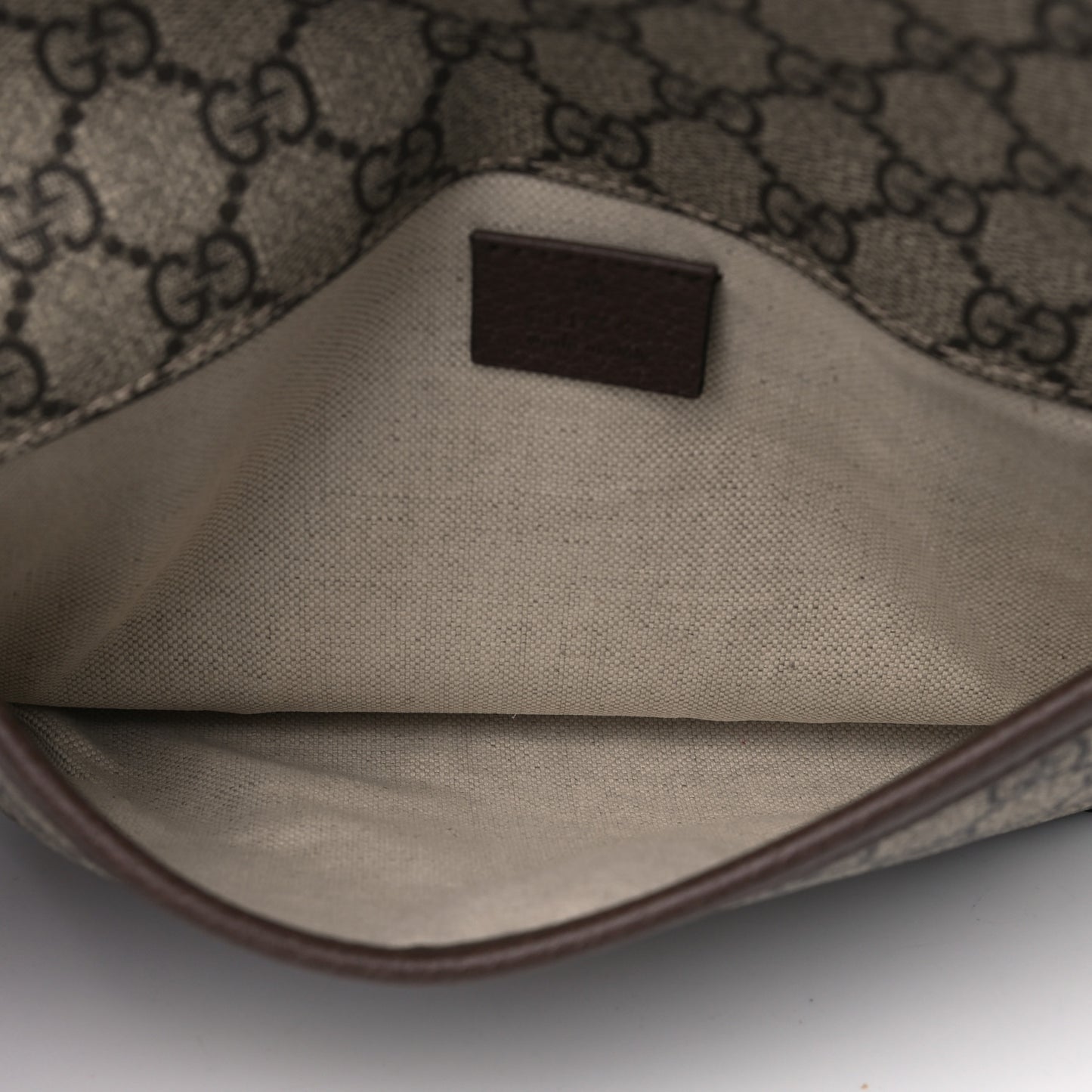 GG Supreme Monogram Neo Vintage Web Belt Bag Brown