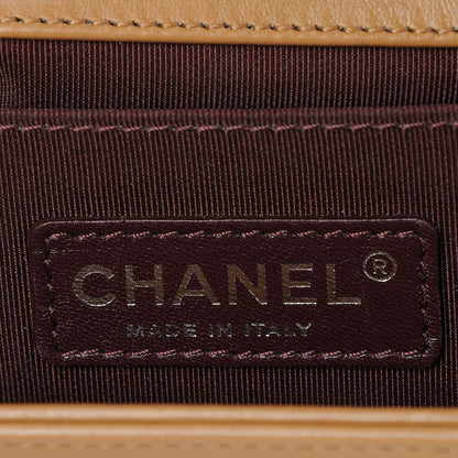 Chanel Calfskin Quilted Double Stitch Medium Boy Flap Camel 6 of 8