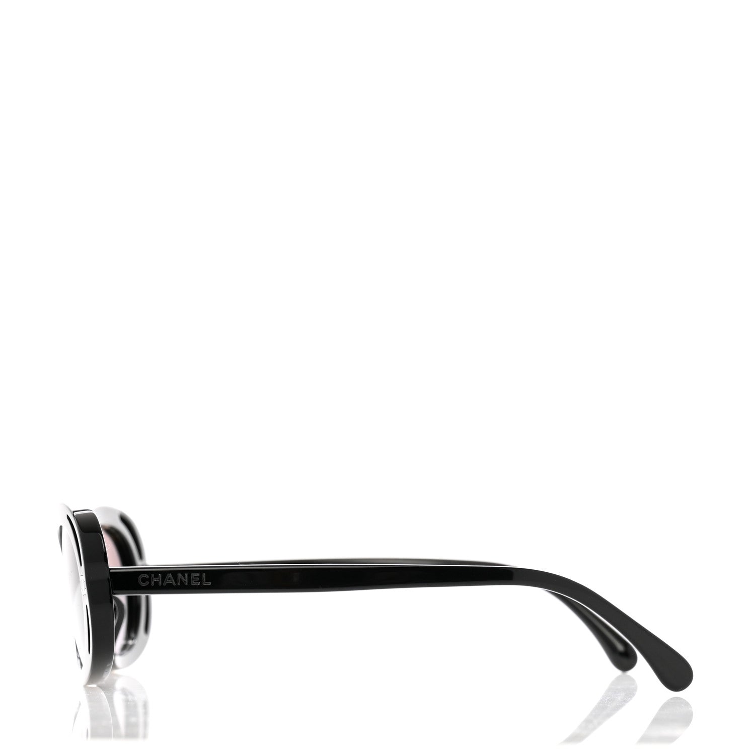 Chanel Acetate Oval Sunglasses 71571A Black 3 of 7