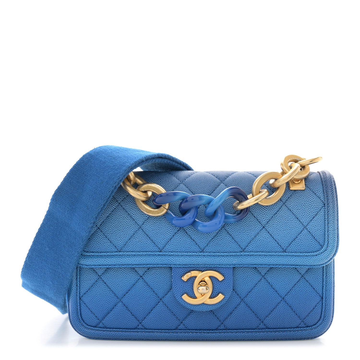 Chanel Caviar Quilted Small Sunset On The Sea Flap Blue 1 of 14