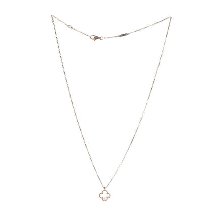 Van Cleef & Arpels 18K Yellow Gold Mother of Pearl Sweet Alhambra Pendant Necklace 3 of 8