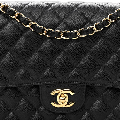 Chanel Caviar Quilted Medium Double Flap Black 8 of 10