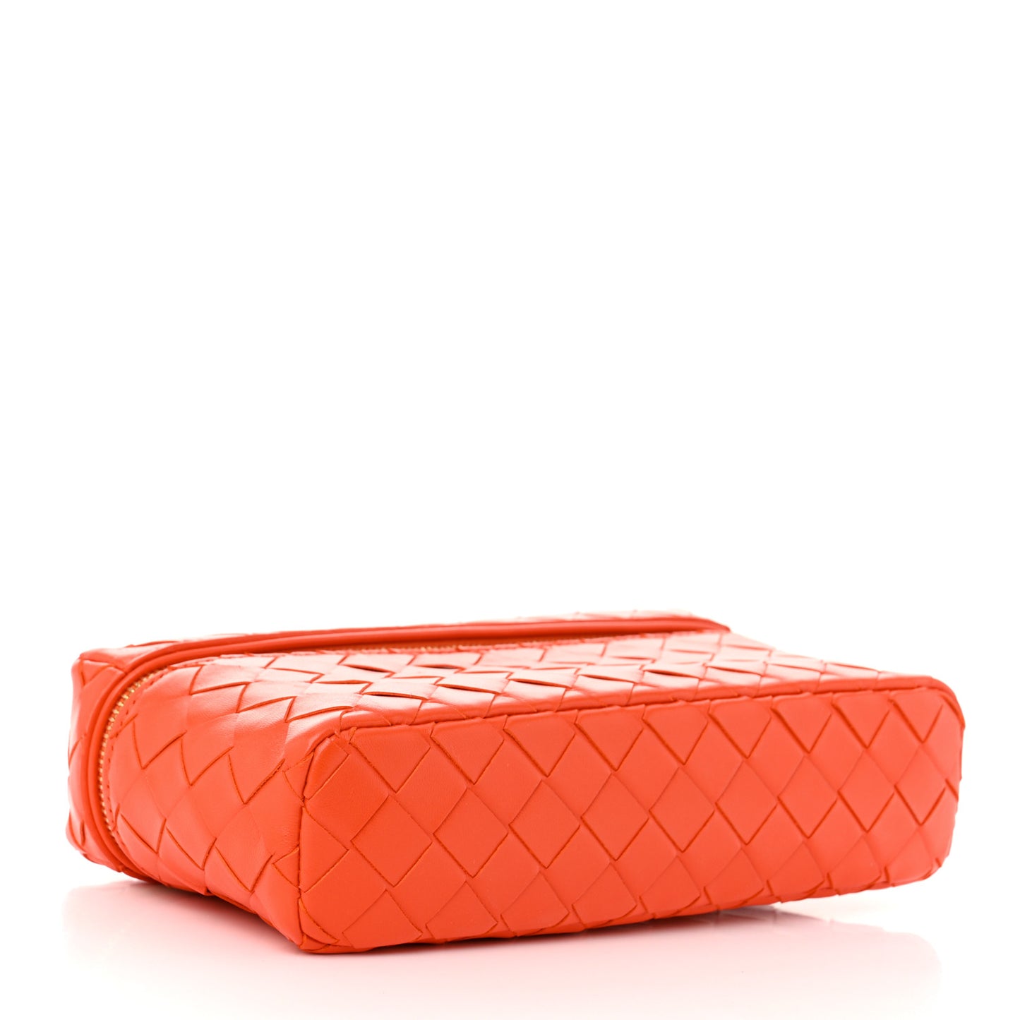 Calfskin Intrecciato Bang Bang Vanity Case Orange