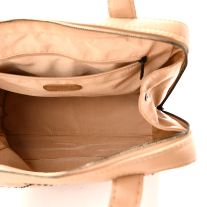 Chanel Calfskin Wild Stitch Vertical Top Handle Bag Beige 5 of 9