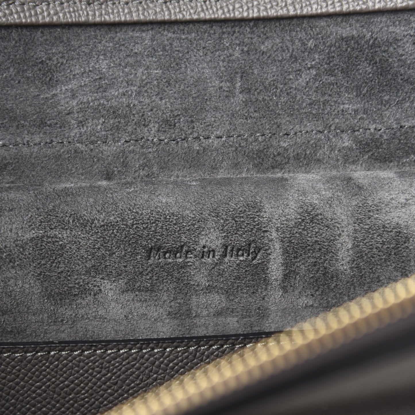 Grained Calfskin Micro Belt Bag Grey