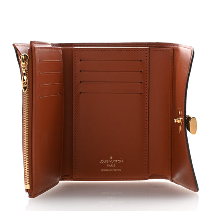 Louis Vuitton Monogram Flower Lock Compact Wallet Caramel 5 of 8