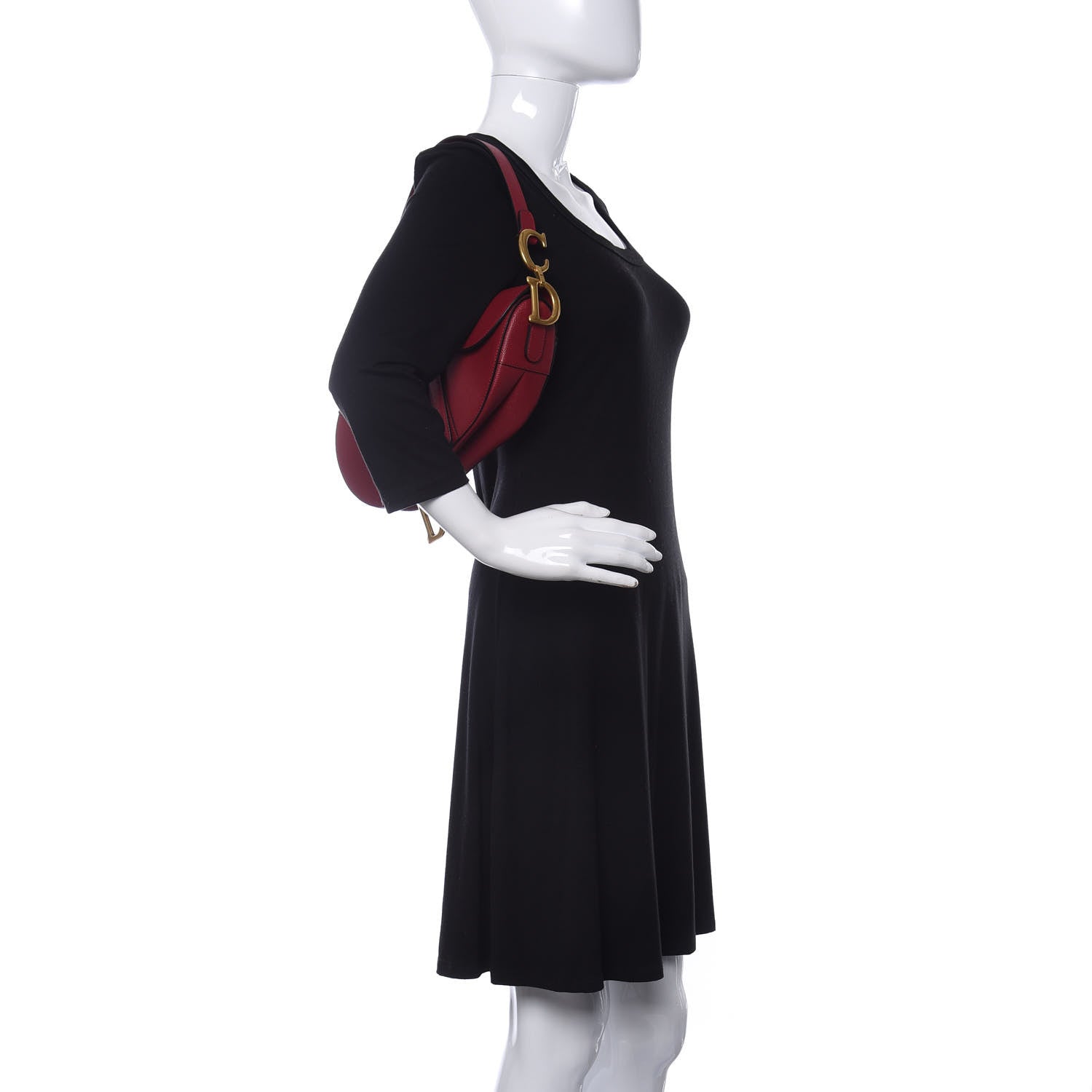 Christian Dior Calfskin Saddle Bag Scarlet 2 of 10