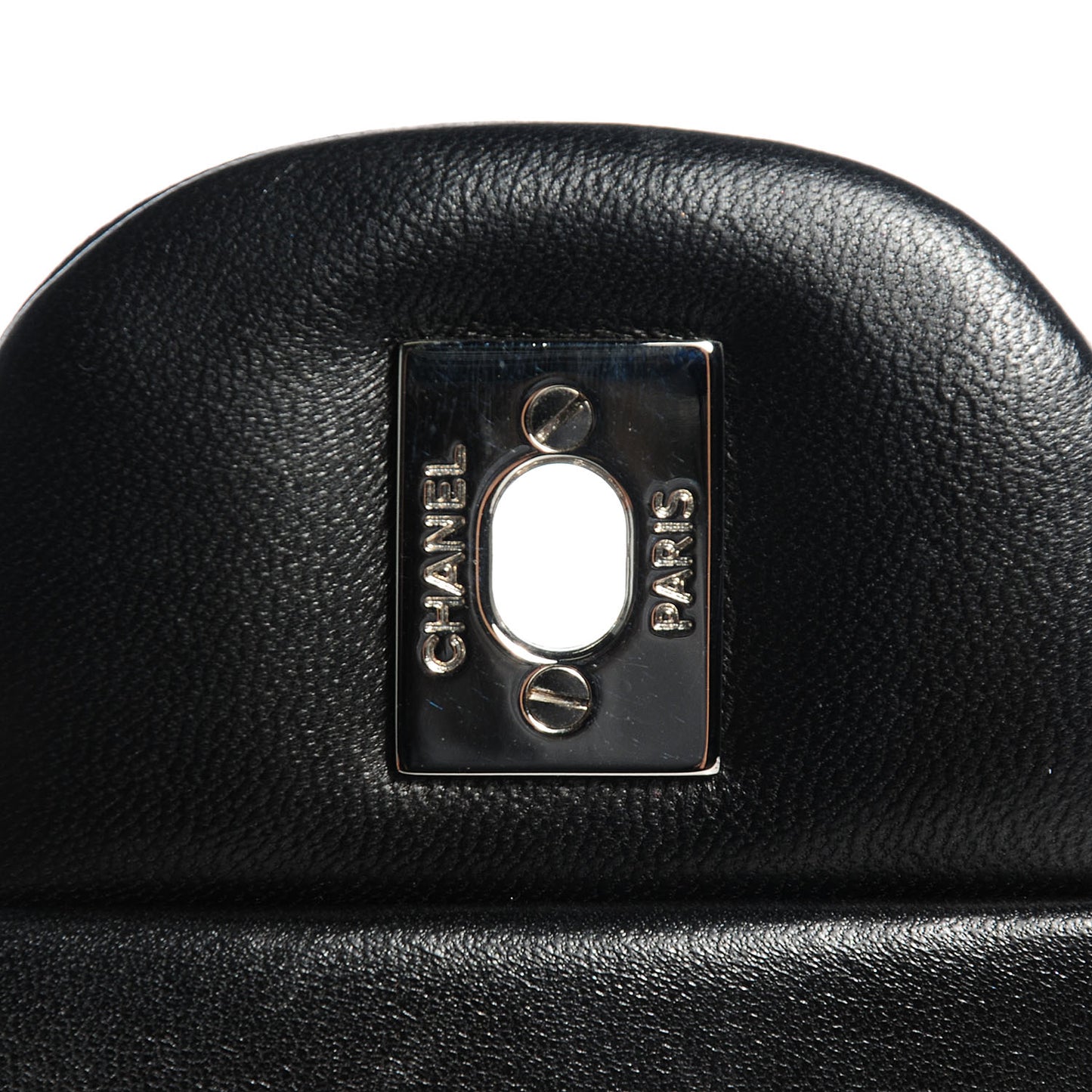 Lambskin Quilted Jumbo Double Flap Black