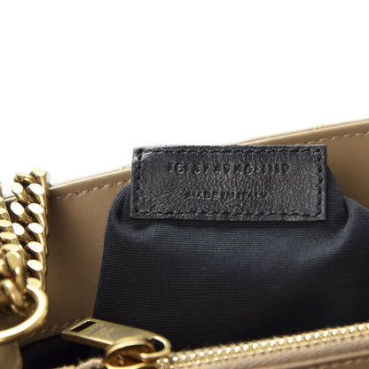 Saint Laurent Calfskin Y Quilted Monogram Medium Loulou Chain Satchel Dark Latte 9 of 10